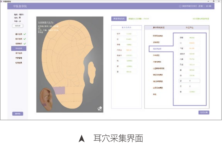 （中醫(yī)全診儀）舌面脈經(jīng)穴信息采集管理系統(tǒng)（二代）耳穴采集界面.png